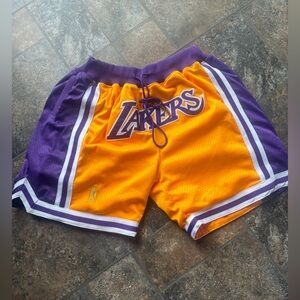Just Don Purple and Gold Basketball Shorts